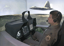 Derek Meyer in the air combat simulator