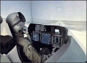 Derek Meyer in the air combat simulator