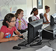Female Campers learn to code at NC State