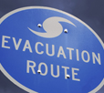 Photo of Evacuation Route sign