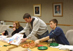 Photo of Computer Science students  participating in Pizza Across America