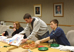 Photo of CSC Students at the Pizza Across America
