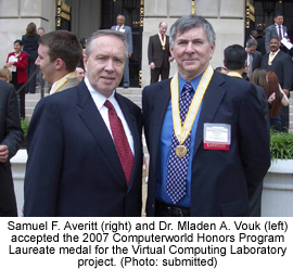 Photo of Dr. Vouk and Sam Averitt