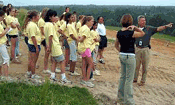 Photo of Girls on Track campers on an exercise at the landfill.