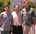 Photo of Nader Moussa, left, with summer internship supervisor Dr. Kostas Kalogerakis and co-intern Zach Campbell.